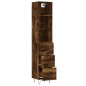 vidaXL Highboard Räuchereiche 34,5x34x180 cm Holzwerkstoff vidaXL Highboard Räuchereiche 34,5x34x180 cm Holzwerkstoff