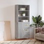 vidaXL Highboard Grau Sonoma 69,5x34x180 cm Holzwerkstoff vidaXL Highboard Grau Sonoma 69,5x34x180 cm Holzwerkstoff