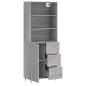 vidaXL Highboard Grau Sonoma 69,5x34x180 cm Holzwerkstoff vidaXL Highboard Grau Sonoma 69,5x34x180 cm Holzwerkstoff
