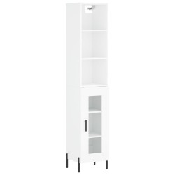 vidaXL Highboard Weiß 34,5x34x180 cm Holzwerkstoff
