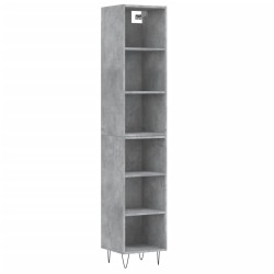 vidaXL Highboard Betongrau 34,5x32,5x180 cm Holzwerkstoff