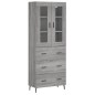 vidaXL Highboard Grau Sonoma 69,5x34x180 cm Holzwerkstoff vidaXL Highboard Grau Sonoma 69,5x34x180 cm Holzwerkstoff