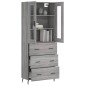vidaXL Highboard Grau Sonoma 69,5x34x180 cm Holzwerkstoff vidaXL Highboard Grau Sonoma 69,5x34x180 cm Holzwerkstoff