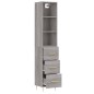 vidaXL Highboard Grau Sonoma 34,5x34x180 cm Holzwerkstoff vidaXL Highboard Grau Sonoma 34,5x34x180 cm Holzwerkstoff