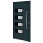 vidaXL Haustür Anthrazit 110x210 cm Aluminium und PVC vidaXL Haustür Anthrazit 110x210 cm Aluminium und PVC