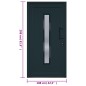 vidaXL Haustür Anthrazit 108x208 cm PVC vidaXL Haustür Anthrazit 108x208 cm PVC