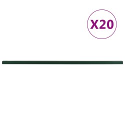 vidaXL Zaunpfosten 20 Stk. Grün 240 cm Stahl