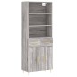 vidaXL Highboard Grau Sonoma 69,5x34x180 cm Holzwerkstoff vidaXL Highboard Grau Sonoma 69,5x34x180 cm Holzwerkstoff