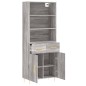 vidaXL Highboard Grau Sonoma 69,5x34x180 cm Holzwerkstoff vidaXL Highboard Grau Sonoma 69,5x34x180 cm Holzwerkstoff