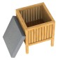 EISL 2-in-1 Wäschekorb mit Sitzkissen Bambus 39x39x52,5 cm EISL 2-in-1 Wäschekorb mit Sitzkissen Bambus 39x39x52,5 cm