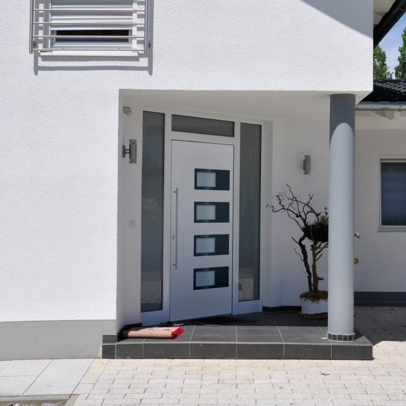 vidaXL Haustür Weiß 100x210 cm Aluminium und PVC vidaXL Haustür Weiß 100x210 cm Aluminium und PVC