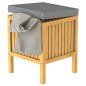 EISL 2-in-1 Wäschekorb mit Sitzkissen Bambus 39x39x52,5 cm EISL 2-in-1 Wäschekorb mit Sitzkissen Bambus 39x39x52,5 cm