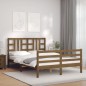 vidaXL Massivholzbett mit Kopfteil Honigbraun 160x200 cm vidaXL Massivholzbett mit Kopfteil Honigbraun 160x200 cm