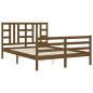 vidaXL Massivholzbett mit Kopfteil Honigbraun 160x200 cm vidaXL Massivholzbett mit Kopfteil Honigbraun 160x200 cm