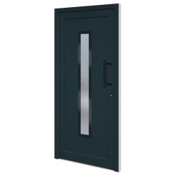vidaXL Haustür Anthrazit 98x208 cm PVC