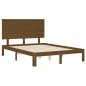 vidaXL Massivholzbett mit Kopfteil Honigbraun 140x200 cm vidaXL Massivholzbett mit Kopfteil Honigbraun 140x200 cm