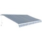 vidaXL Gelenkarmmarkise 500 cm Blau/Weiß vidaXL Gelenkarmmarkise 500 cm Blau/Weiß