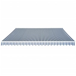 vidaXL Gelenkarmmarkise 500 cm Blau/Weiß