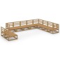 vidaXL 10-tlg. Garten-Lounge-Set Honigbraun Massivholz Kiefer vidaXL 10-tlg. Garten-Lounge-Set Honigbraun Massivholz Kiefer