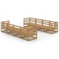 vidaXL 9-tlg. Garten-Lounge-Set Honigbraun Massivholz Kiefer vidaXL 9-tlg. Garten-Lounge-Set Honigbraun Massivholz Kiefer