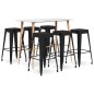 vidaXL 7-tlg. Bar-Set Weiß und Schwarz vidaXL 7-tlg. Bar-Set Weiß und Schwarz