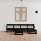 vidaXL 6-tlg. Garten-Lounge-Set Schwarz Massivholz Kiefer vidaXL 6-tlg. Garten-Lounge-Set Schwarz Massivholz Kiefer