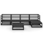 vidaXL 6-tlg. Garten-Lounge-Set Schwarz Massivholz Kiefer vidaXL 6-tlg. Garten-Lounge-Set Schwarz Massivholz Kiefer