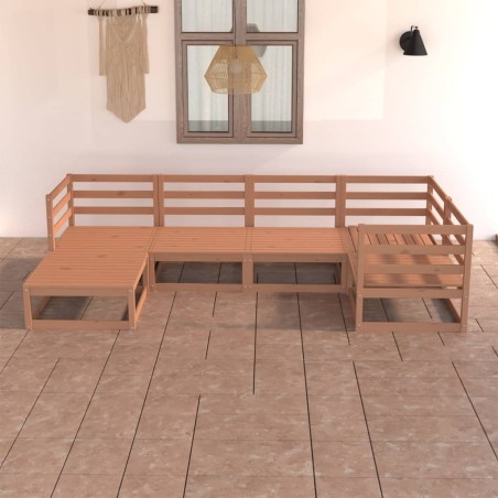 vidaXL 6-tlg. Garten-Lounge-Set Honigbraun Massivholz Kiefer