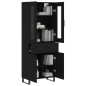 Highboard Schwarz 69,5x34x180 cm Holzwerkstoff Highboard Schwarz 69,5x34x180 cm Holzwerkstoff