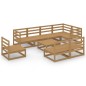vidaXL 9-tlg. Garten-Lounge-Set Honigbraun Massivholz Kiefer vidaXL 9-tlg. Garten-Lounge-Set Honigbraun Massivholz Kiefer