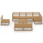 vidaXL 9-tlg. Garten-Lounge-Set Honigbraun Massivholz Kiefer vidaXL 9-tlg. Garten-Lounge-Set Honigbraun Massivholz Kiefer