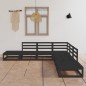 vidaXL 7-tlg. Garten-Lounge-Set Schwarz Massivholz Kiefer vidaXL 7-tlg. Garten-Lounge-Set Schwarz Massivholz Kiefer