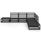 vidaXL 7-tlg. Garten-Lounge-Set Schwarz Massivholz Kiefer vidaXL 7-tlg. Garten-Lounge-Set Schwarz Massivholz Kiefer
