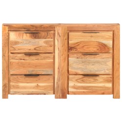 vidaXL Schubladenschrank 118x33x75 cm Akazie Massivholz