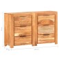 vidaXL Schubladenschrank 118x33x75 cm Akazie Massivholz vidaXL Schubladenschrank 118x33x75 cm Akazie Massivholz