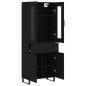 Highboard Schwarz 69,5x34x180 cm Holzwerkstoff Highboard Schwarz 69,5x34x180 cm Holzwerkstoff
