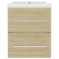 vidaXL Waschbeckenunterschrank Einbaubecken Sonoma-Eiche Holzwerkstoff vidaXL Waschbeckenunterschrank Einbaubecken Sonoma-Eiche Holzwerkstoff