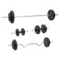 vidaXL Langhantel und Kurzhantel mit Gewichten 60 kg vidaXL Langhantel und Kurzhantel mit Gewichten 60 kg