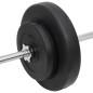 vidaXL Langhantel und Kurzhantel mit Gewichten 60 kg vidaXL Langhantel und Kurzhantel mit Gewichten 60 kg
