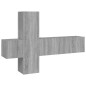 vidaXL 3-tlg. TV-Schrank-Set Grau Sonoma Holzwerkstoff vidaXL 3-tlg. TV-Schrank-Set Grau Sonoma Holzwerkstoff