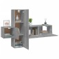 vidaXL 3-tlg. TV-Schrank-Set Grau Sonoma Holzwerkstoff vidaXL 3-tlg. TV-Schrank-Set Grau Sonoma Holzwerkstoff