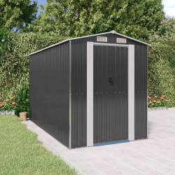 vidaXL Geräteschuppen Anthrazit 192x357x223 cm Verzinkter Stahl	