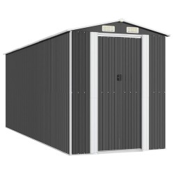 vidaXL Geräteschuppen Anthrazit 192x523x223 cm Verzinkter Stahl