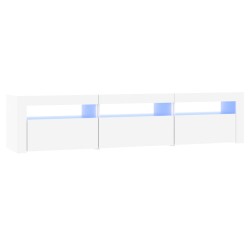 vidaXL TV-Schrank mit LED-Leuchten Weiß 180x35x40 cm