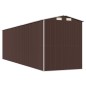 vidaXL Geräteschuppen Dunkelbraun 192x689x223 cm Verzinkter Stahl vidaXL Geräteschuppen Dunkelbraun 192x689x223 cm Verzinkter Stahl