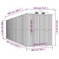 vidaXL Geräteschuppen Dunkelbraun 192x689x223 cm Verzinkter Stahl vidaXL Geräteschuppen Dunkelbraun 192x689x223 cm Verzinkter Stahl