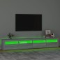 vidaXL TV-Schrank mit LED-Leuchten Grau Sonoma 240x35x40 cm vidaXL TV-Schrank mit LED-Leuchten Grau Sonoma 240x35x40 cm