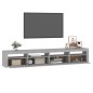 vidaXL TV-Schrank mit LED-Leuchten Grau Sonoma 240x35x40 cm vidaXL TV-Schrank mit LED-Leuchten Grau Sonoma 240x35x40 cm