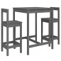 vidaXL 3-tlg. Gartenbar-Set Grau Massivholz Kiefer vidaXL 3-tlg. Gartenbar-Set Grau Massivholz Kiefer