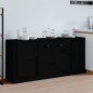 vidaXL Sideboards 3 Stk. Schwarz Holzwerkstoff vidaXL Sideboards 3 Stk. Schwarz Holzwerkstoff